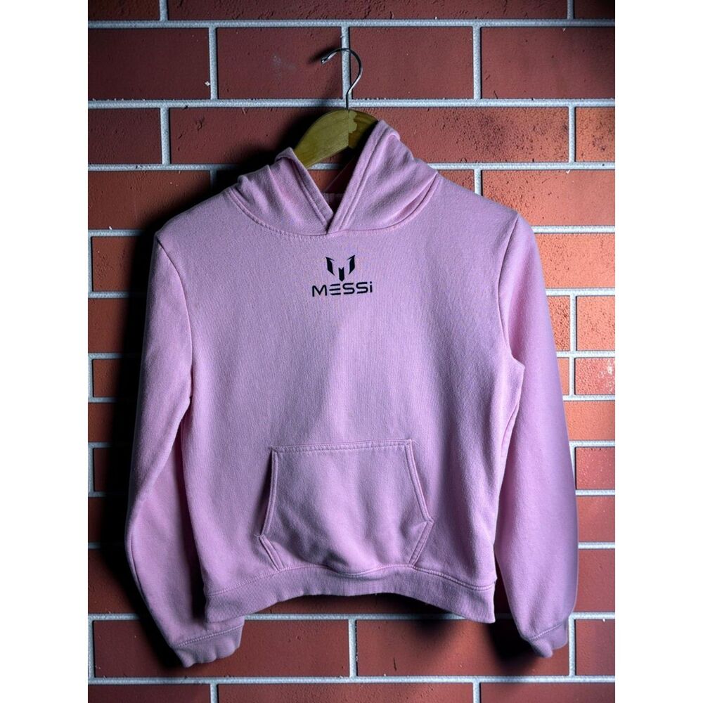 Messi Collection Kids Pink Pullover Hoodie Youth Large 14/16 Soccer